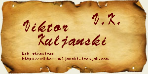 Viktor Kuljanski vizit kartica